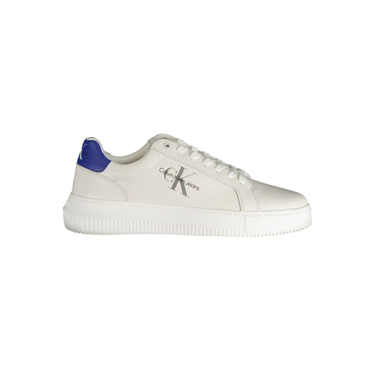 Calvin Klein White Leather Men Sneaker - ClickThatClicks 