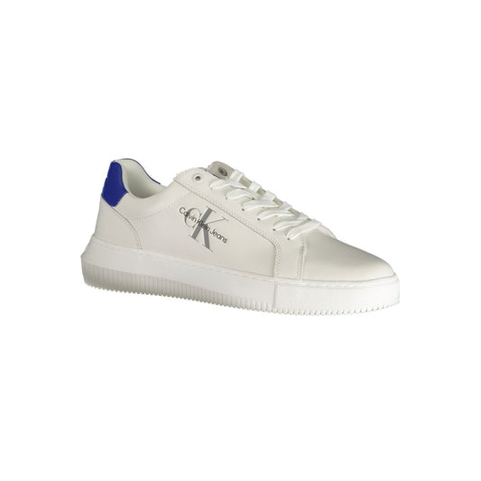Calvin Klein White Leather Men Sneaker - ClickThatClicks 