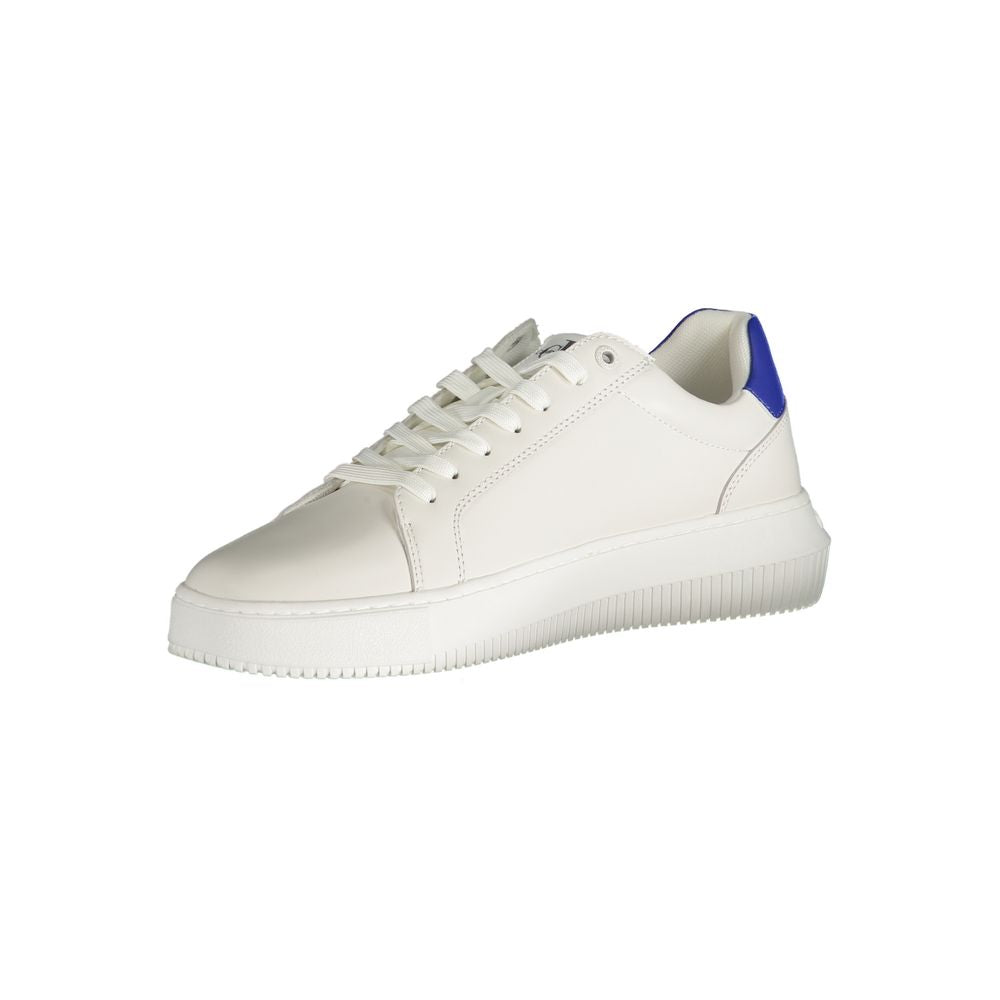 Calvin Klein White Leather Men Sneaker - ClickThatClicks 