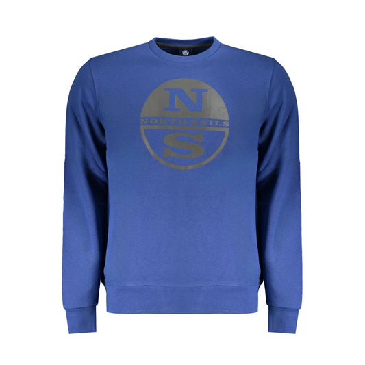 North Sails Blue Cotton Men Sweater - ClickThatClicks 