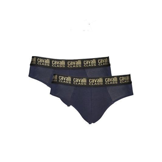 Cavalli Class Blue Cotton Men's Briefs - ClickThatClicks 