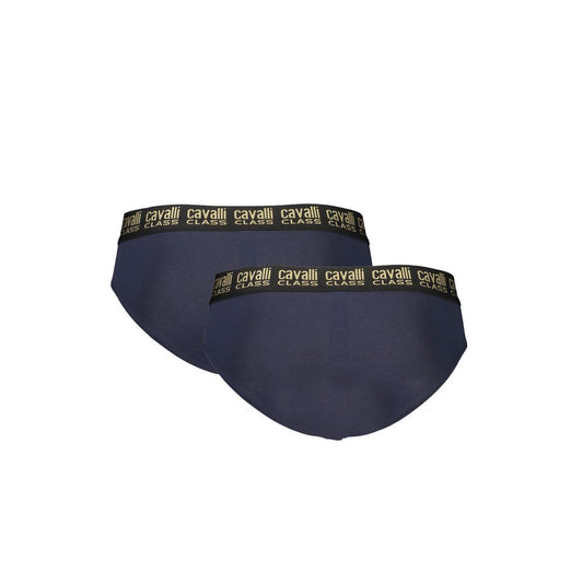Cavalli Class Blue Cotton Men's Briefs - ClickThatClicks 