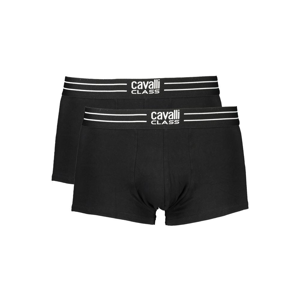 Cavalli Class Black Cotton Men's Boxer Briefs - ClickThatClicks 