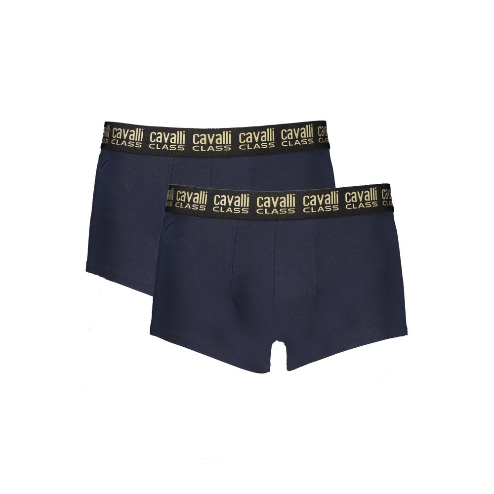 Cavalli Class Blu Cotton Mens Boxer - ClickThatClicks 
