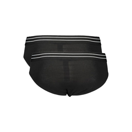 Cavalli Class Nero Cotton Men's Underwear Slip - ClickThatClicks 
