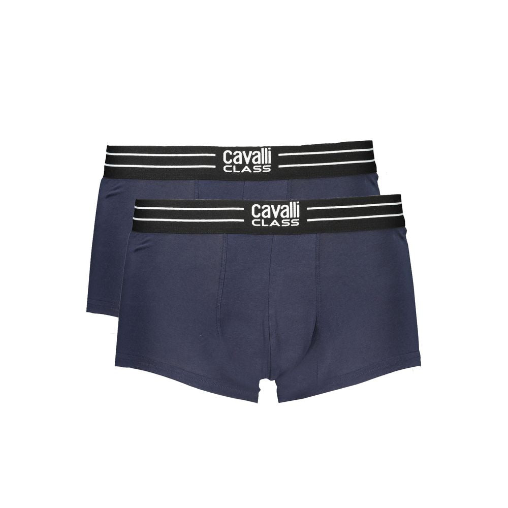 Cavalli Class Blue Cotton Men Boxer - ClickThatClicks 