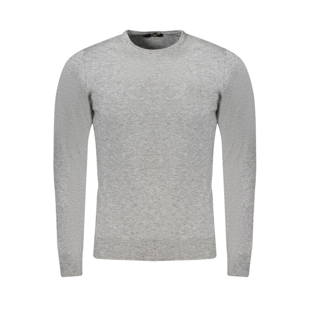 Cavalli Class Grigio Viscosa Men's Sweater - ClickThatClicks 