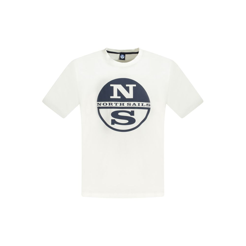 North Sails White Cotton Men's T-Shirt - ClickThatClicks 