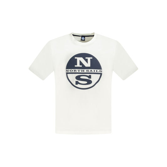 North Sails White Cotton Men's T-Shirt - ClickThatClicks 