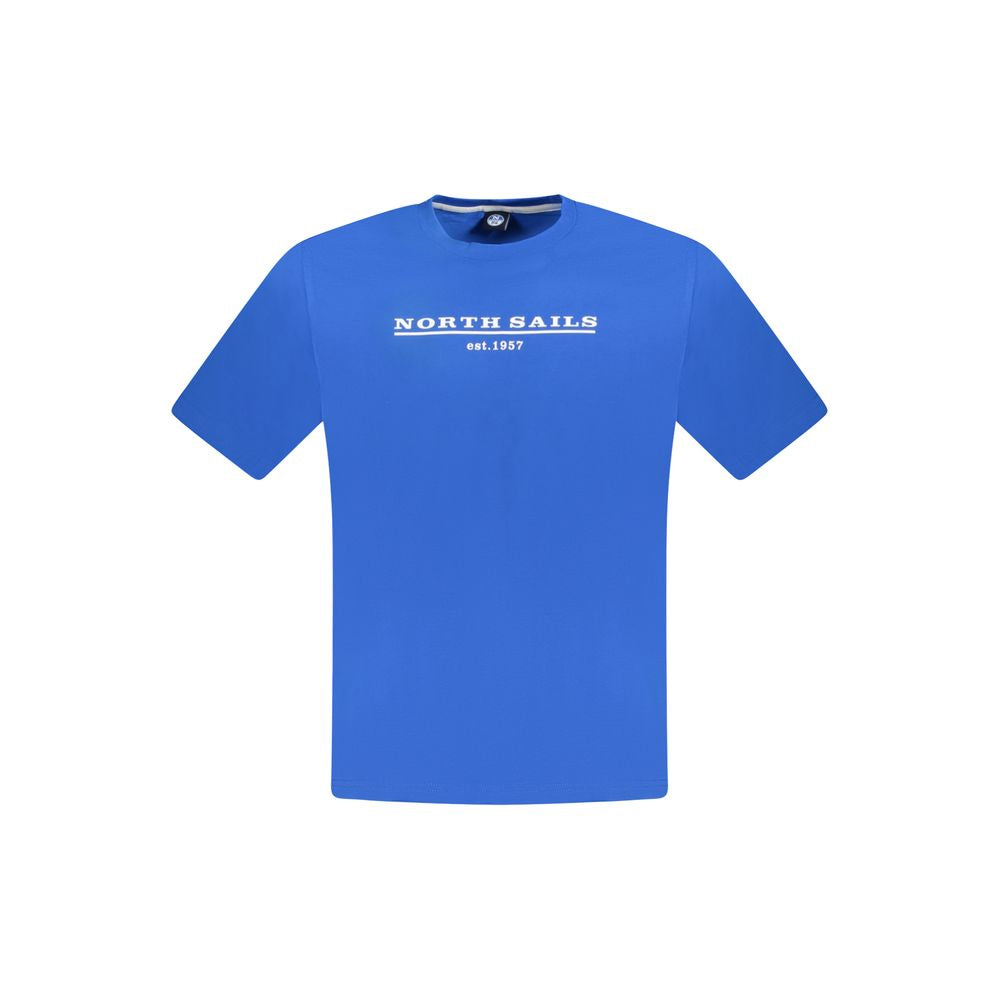 North Sails Blue Cotton Men T-Shirt - ClickThatClicks 