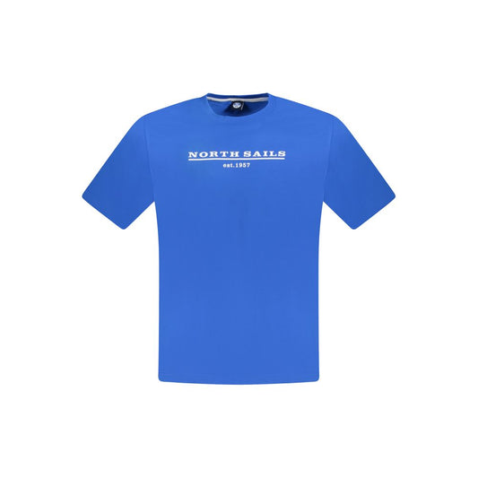 North Sails Blue Cotton Men T-Shirt - ClickThatClicks 