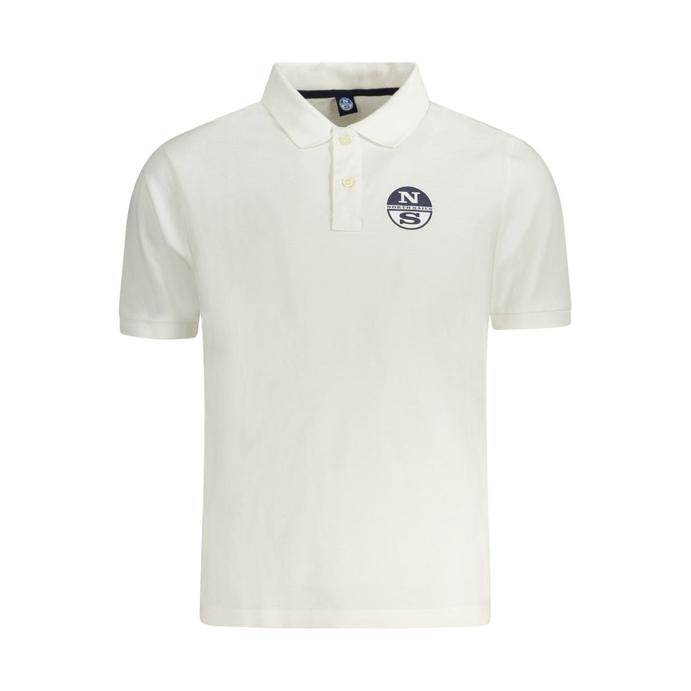 North Sails White Cotton Men Polo Shirt - ClickThatClicks 