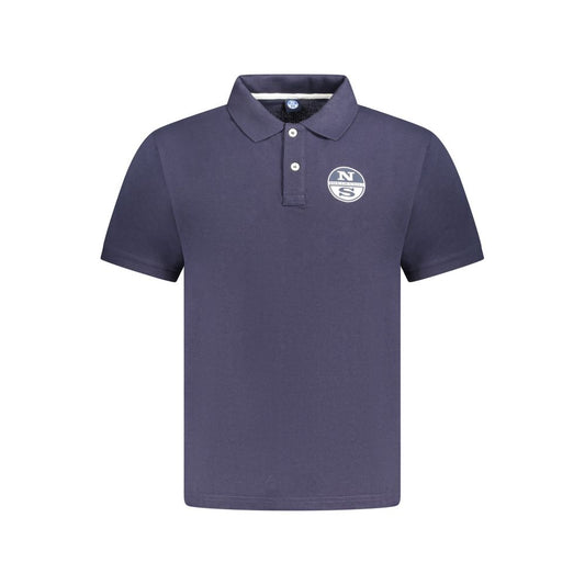 North Sails Blue Cotton Men Polo - ClickThatClicks 