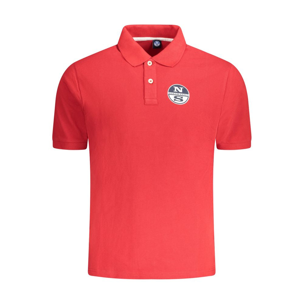 North Sails Red Cotton Men Polo - ClickThatClicks 
