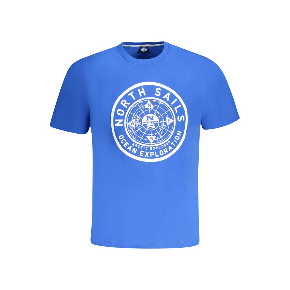 North Sails Blue Cotton Men's T-Shirt - ClickThatClicks 