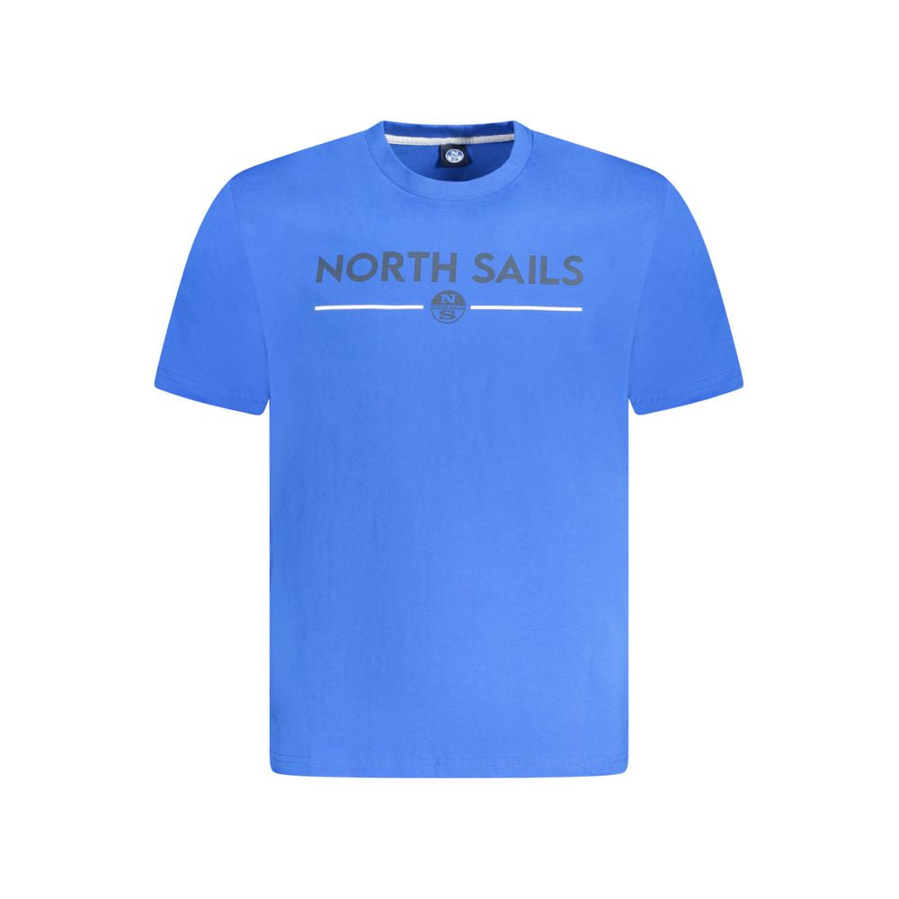 North Sails Blue Cotton Men T-Shirt - ClickThatClicks 
