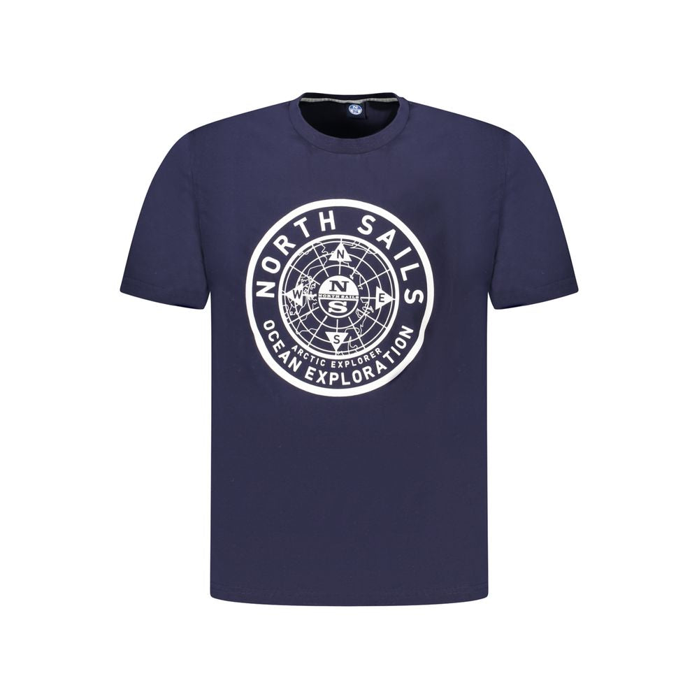North Sails Blue Cotton Men's T-Shirt - ClickThatClicks 