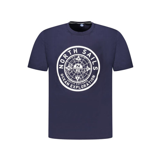 North Sails Blue Cotton Men's T-Shirt - ClickThatClicks 