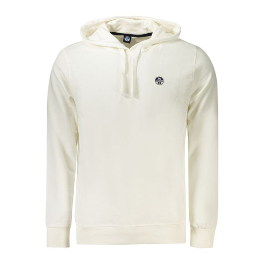 North Sails White Cotton Men's Hooded Sweatshirt - ClickThatClicks 