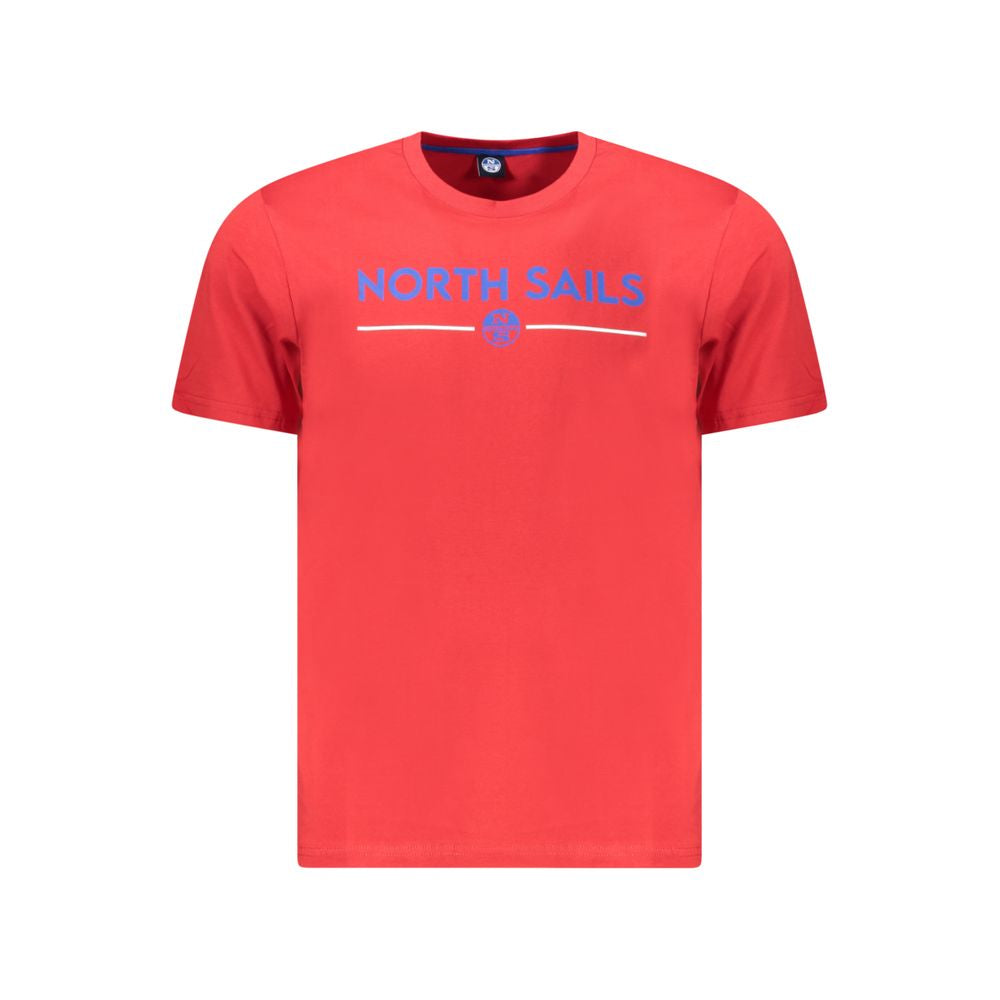 North Sails Red Cotton Men T-Shirt - ClickThatClicks 