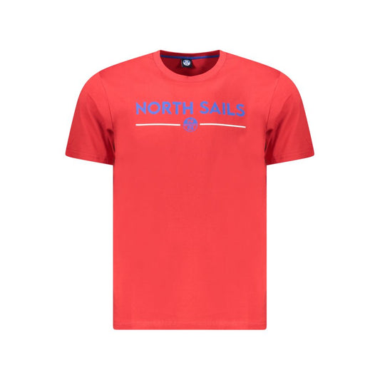 North Sails Red Cotton Men T-Shirt - ClickThatClicks 