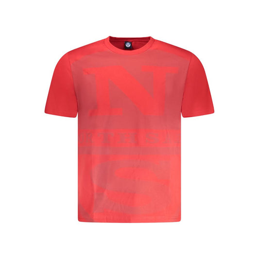 North Sails Red Cotton Men T-Shirt - ClickThatClicks 