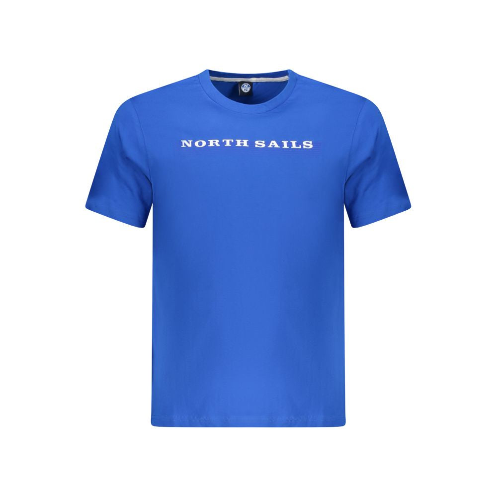North Sails Blue Cotton Men T-Shirt - ClickThatClicks 