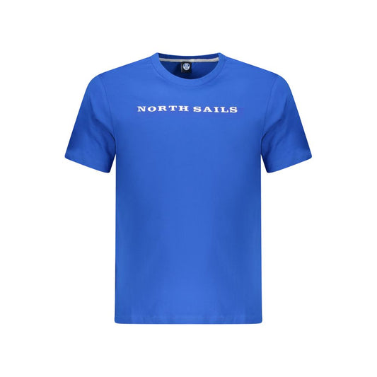 North Sails Blue Cotton Men T-Shirt - ClickThatClicks 