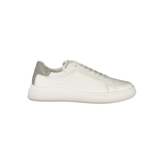 Calvin Klein White Polyurethane Men Sneaker - ClickThatClicks 