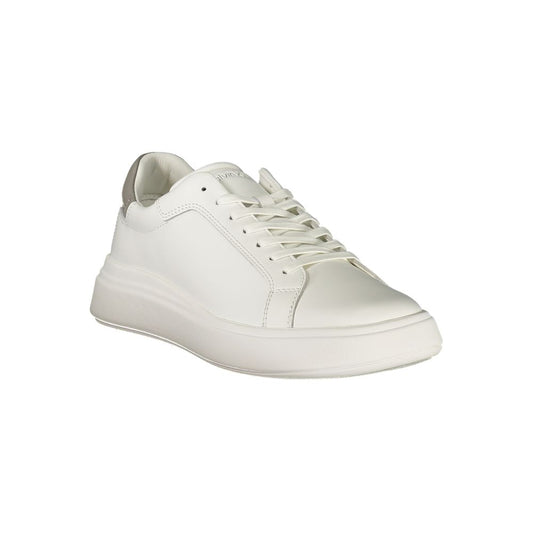 Calvin Klein White Polyurethane Men Sneaker - ClickThatClicks 