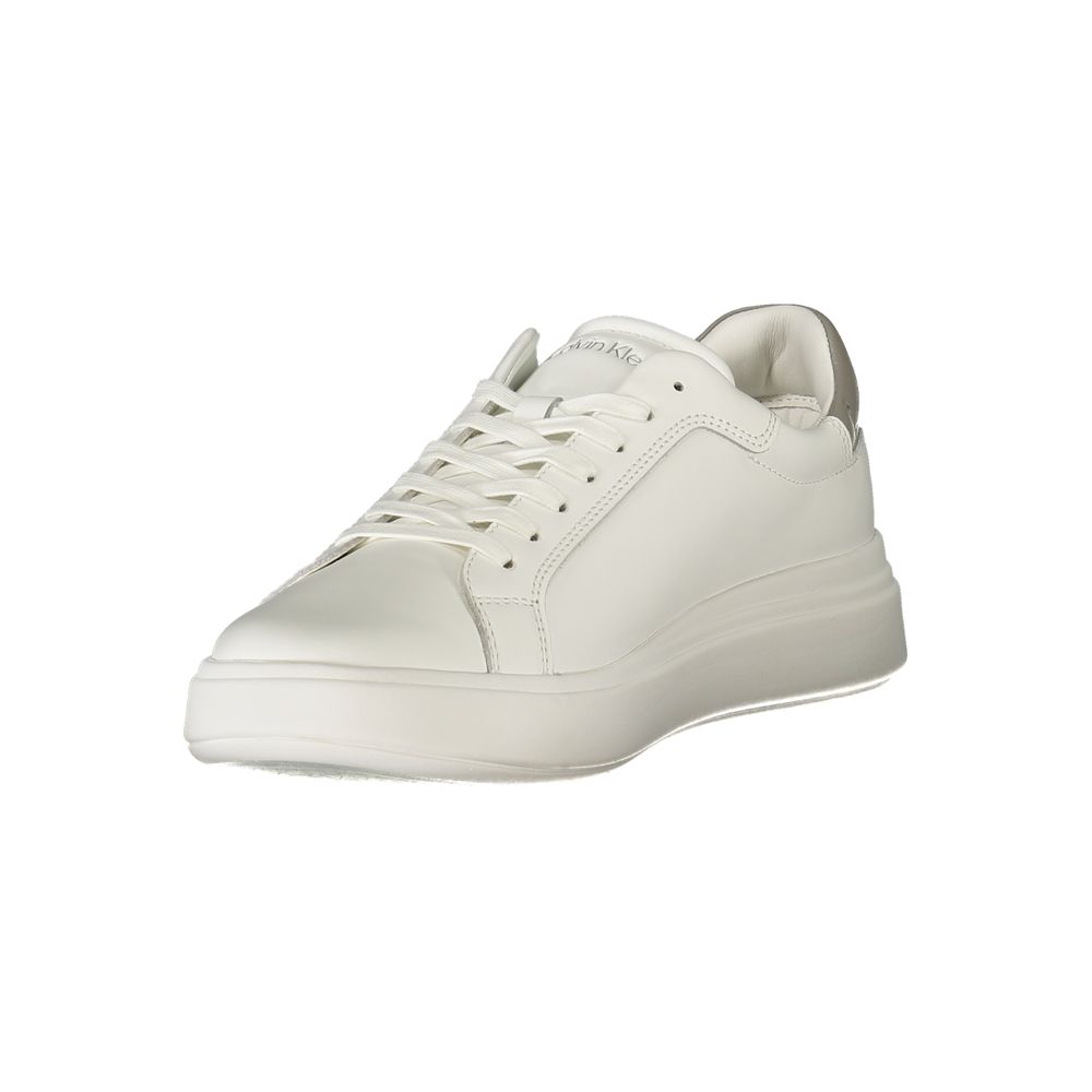 Calvin Klein White Polyurethane Men Sneaker - ClickThatClicks 