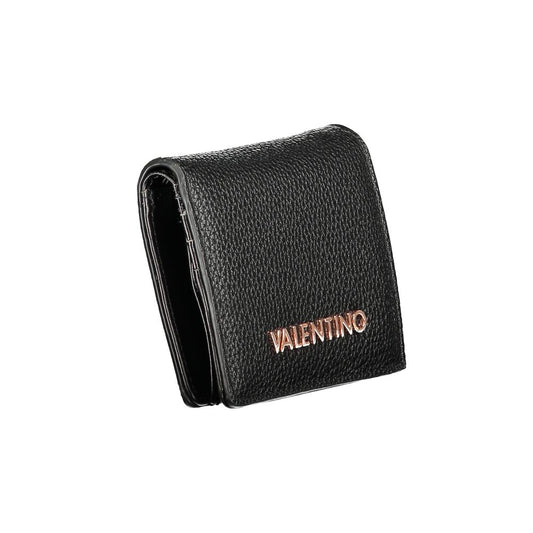 Mario Valentino Black Polyurethane Women Wallet - ClickThatClicks 