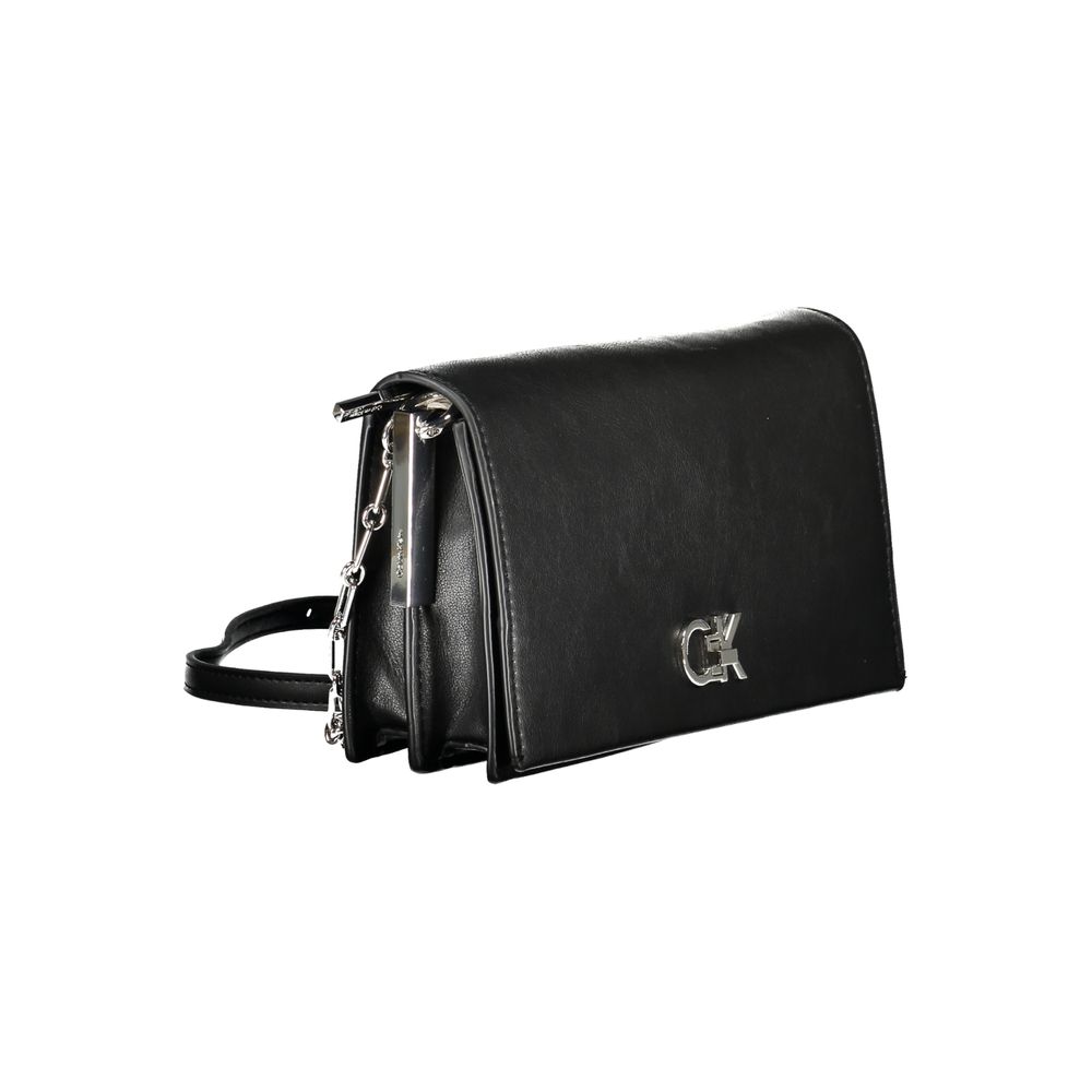 Calvin Klein Black Polyester Women Shoulder Bag - ClickThatClicks 