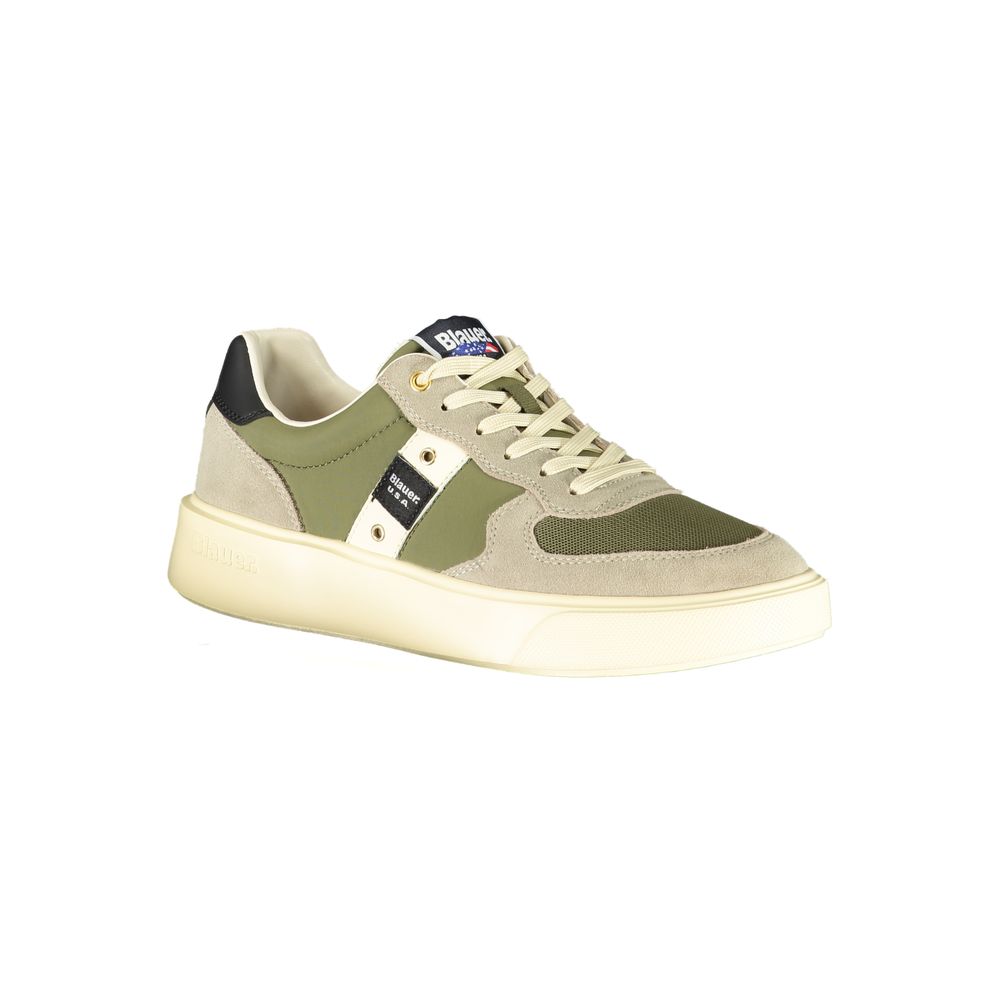 Blauer Green Leather Men Sneaker - ClickThatClicks 