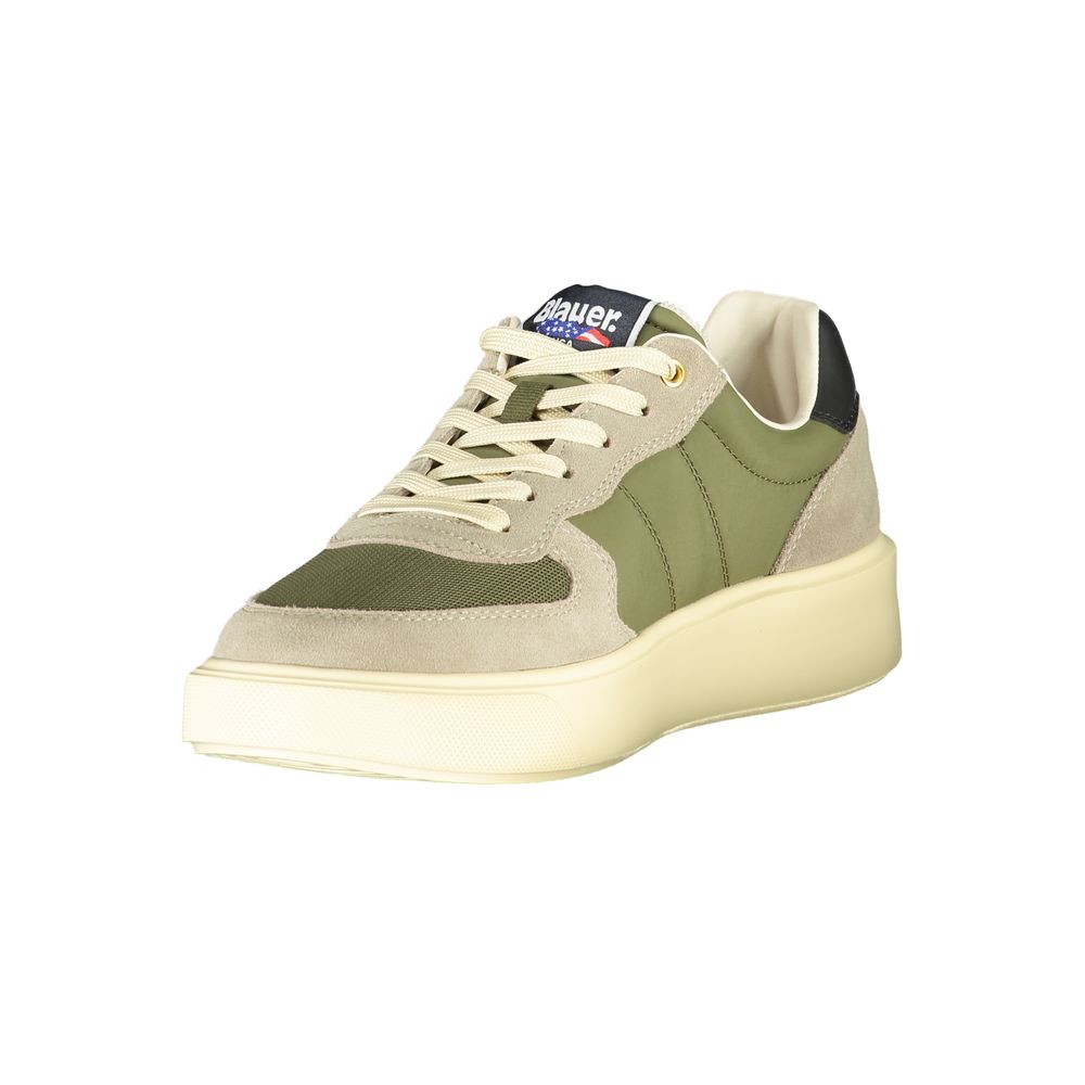 Blauer Green Leather Men Sneaker - ClickThatClicks 