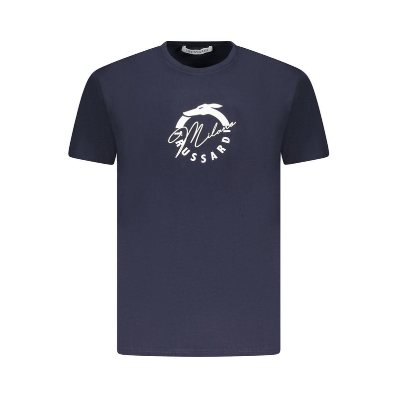 Trussardi Blue Cotton Men T-Shirt
