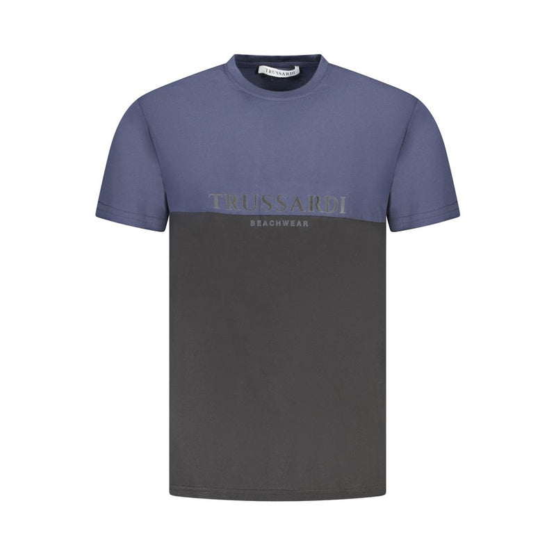Trussardi Blue Cotton Men T-Shirt