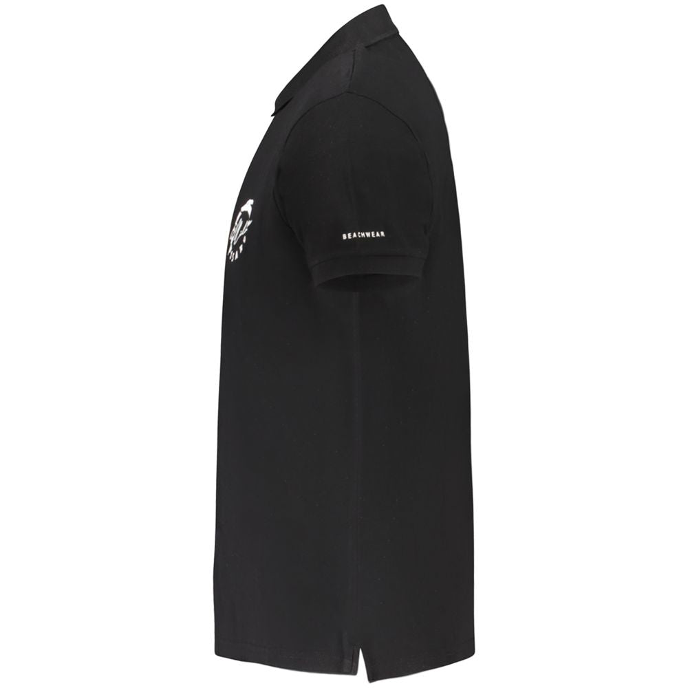 Trussardi Black Cotton Men Polo - ClickThatClicks 