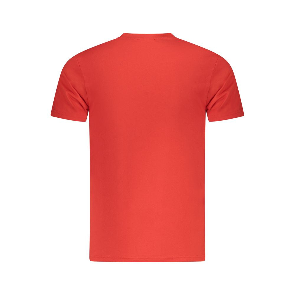 Cavalli Class Rosso Cotton Men T-Shirt - ClickThatClicks 