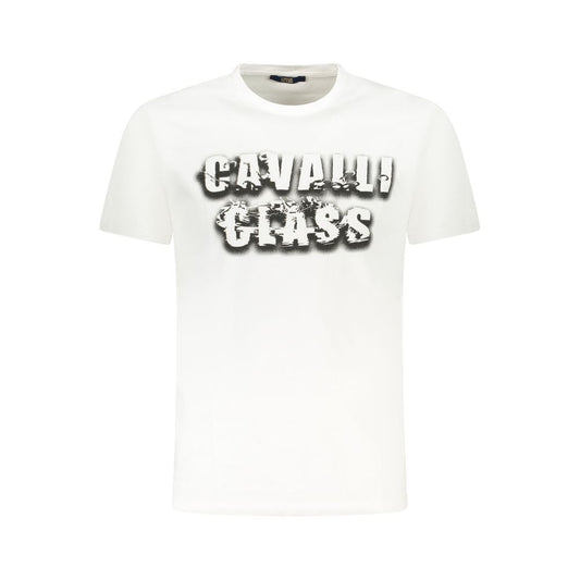Cavalli Class Bianco Cotton Men T-Shirt - ClickThatClicks 