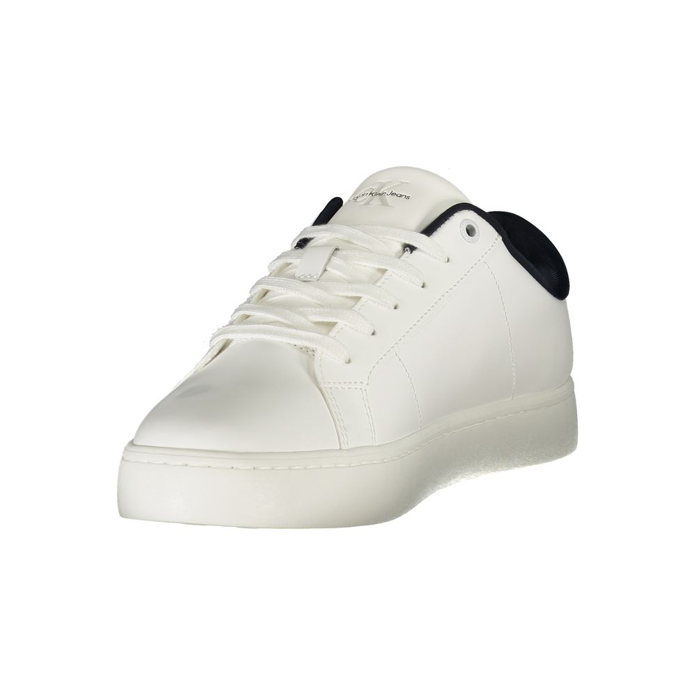 Calvin Klein Bianco Polyurethane Men Sneaker - ClickThatClicks 
