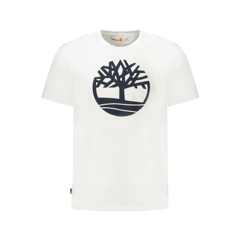 Timberland White Cotton Men T-Shirt