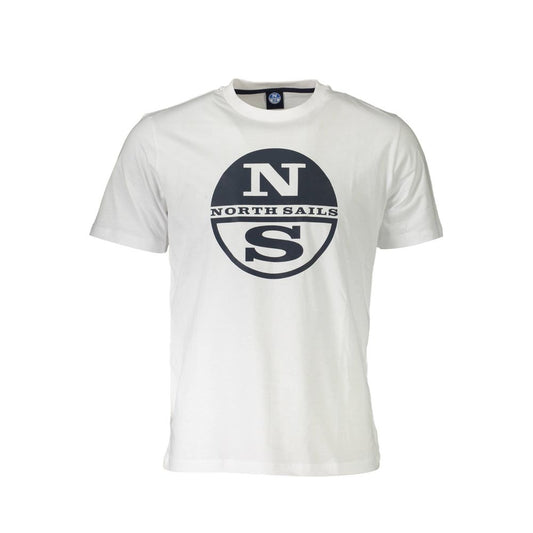 North Sails White Cotton Men's T-Shirt - ClickThatClicks 