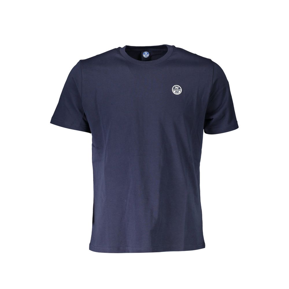 North Sails Blue Cotton Mens T-Shirt - ClickThatClicks 