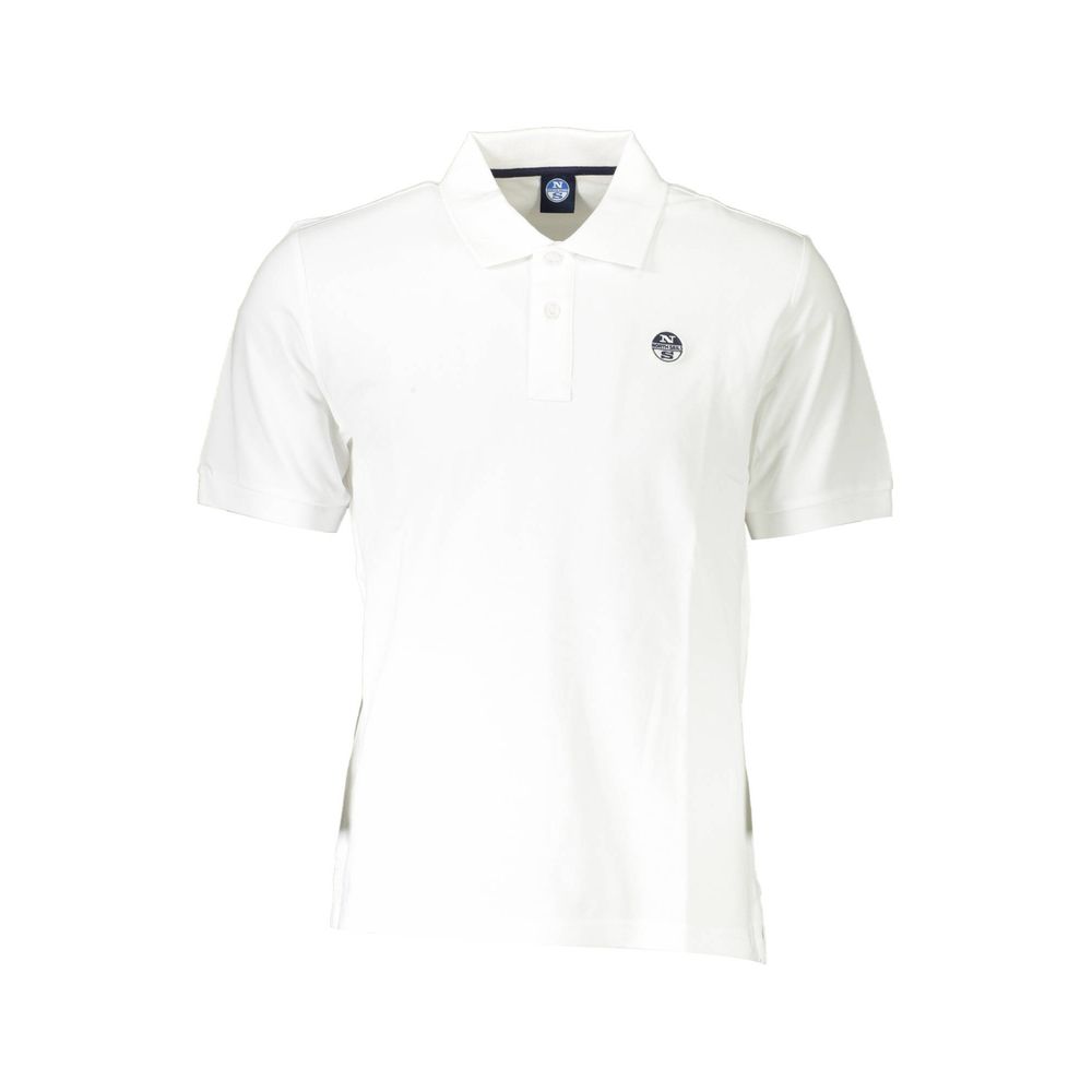 North Sails Bianco Cotton Men Polo - ClickThatClicks 