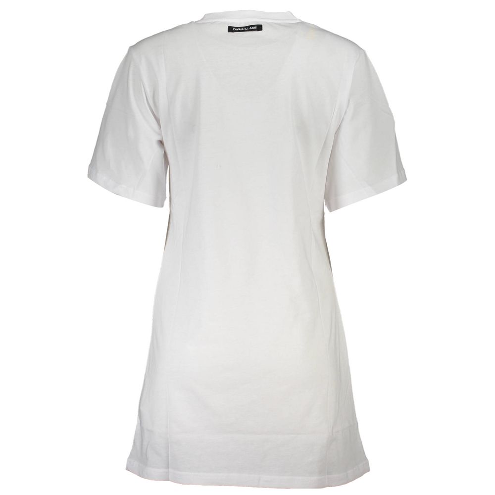 Cavalli Class Bianco Cotton Women T-Shirt - ClickThatClicks 