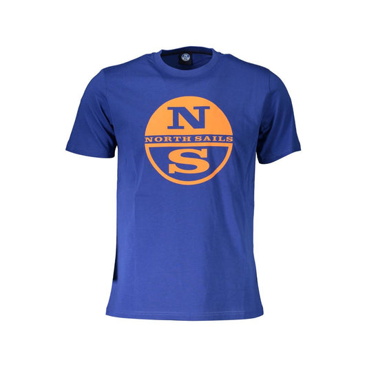 North Sails Blue Cotton Men T-Shirt - ClickThatClicks 