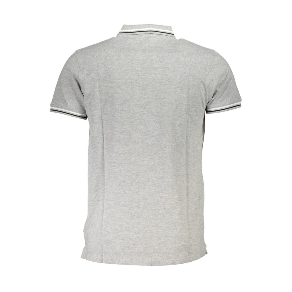 Cavalli Class Grigio Cotton Men Polo - ClickThatClicks 