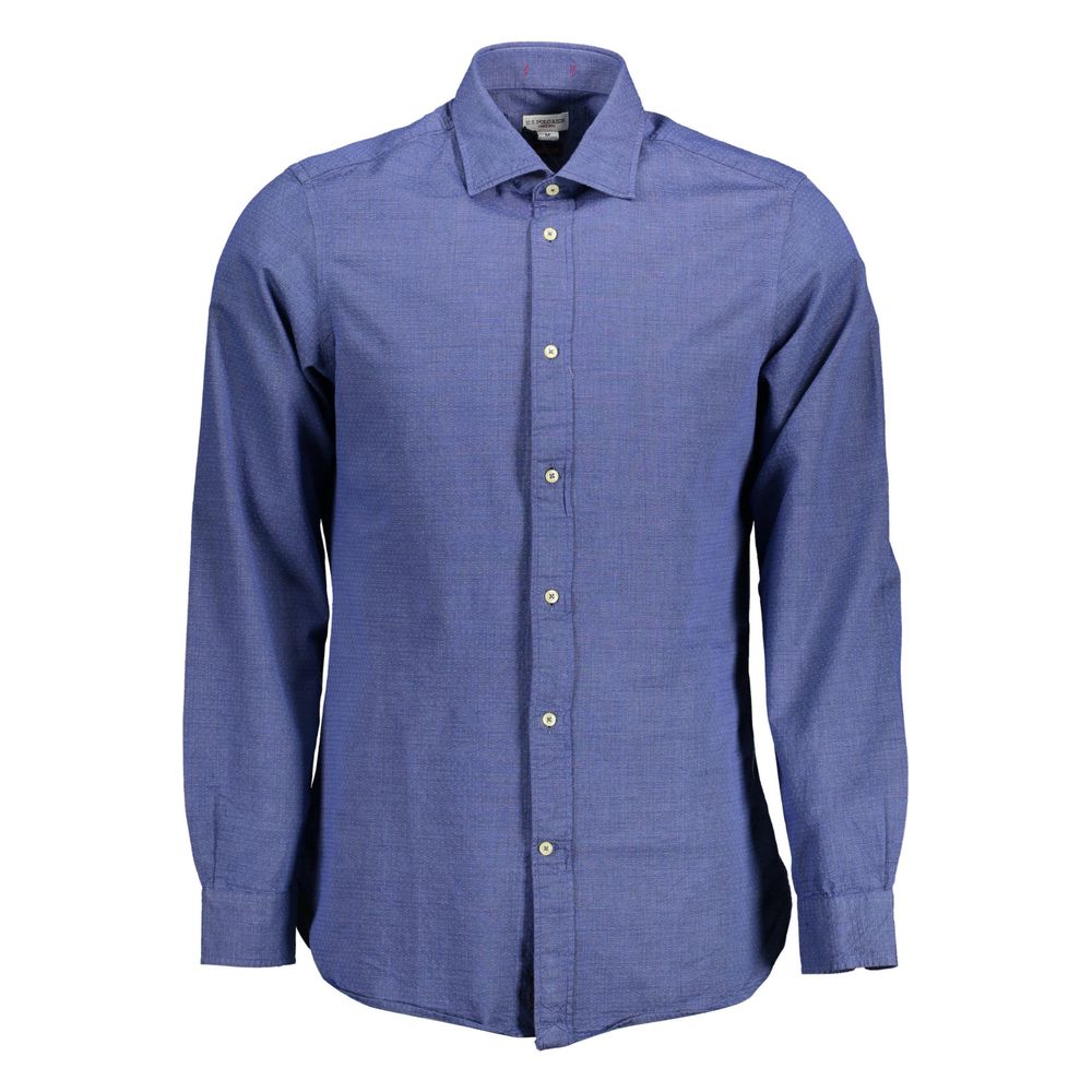 U.S. POLO ASSN. Blue Cotton Men's Shirt - ClickThatClicks 