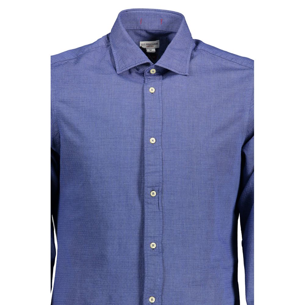 U.S. POLO ASSN. Blue Cotton Men's Shirt - ClickThatClicks 